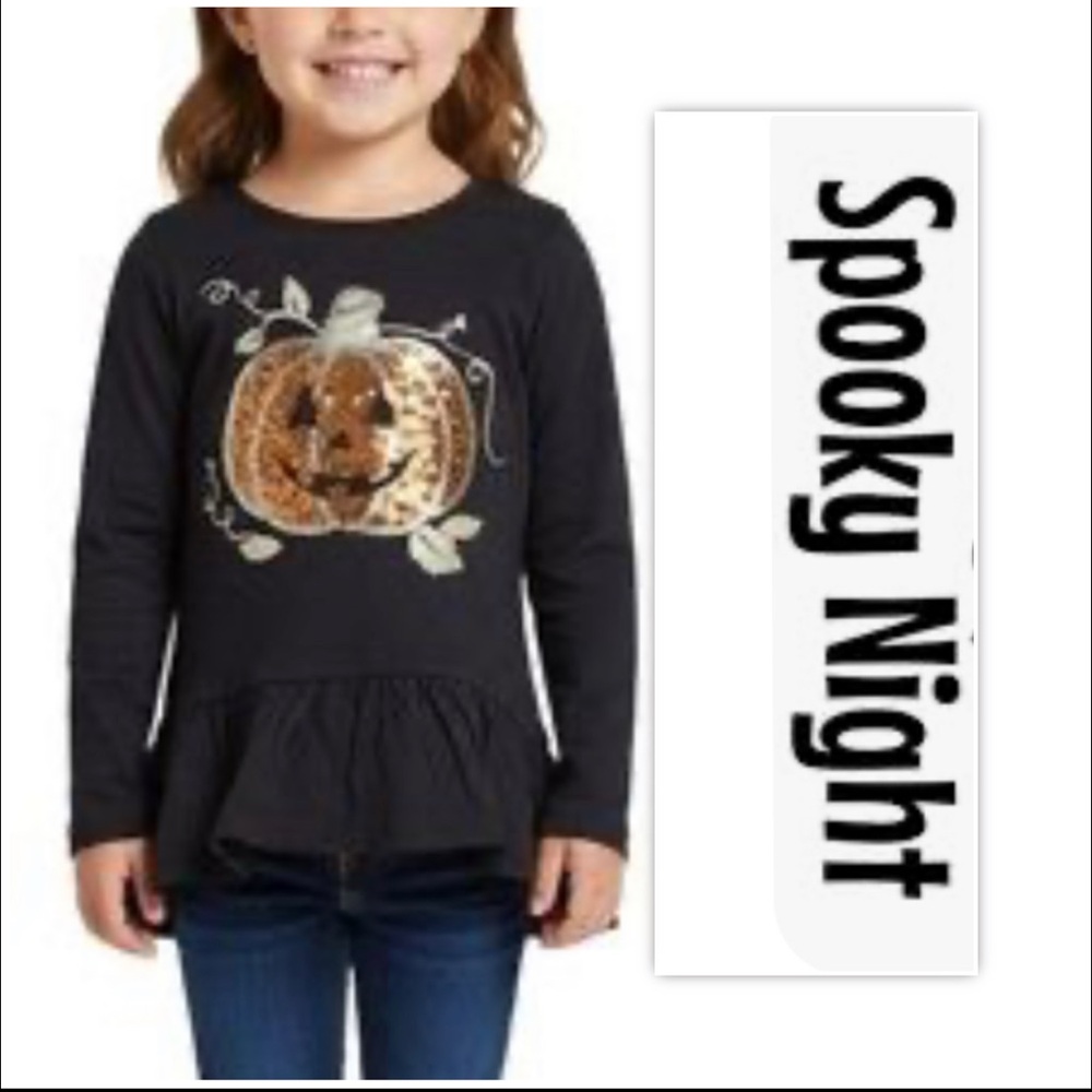 Spooky Night Black Halloween Top